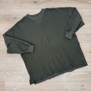 Aerie Green Oversized Crewneck Sweatshirt